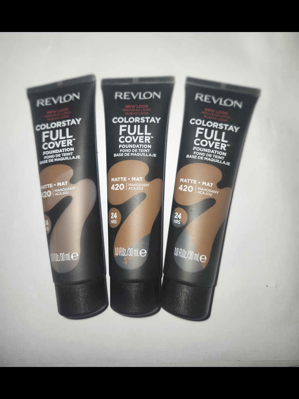 Revlon ColorStay Full Cover Foundation Matte 420 Mahogany (Three-Pack)